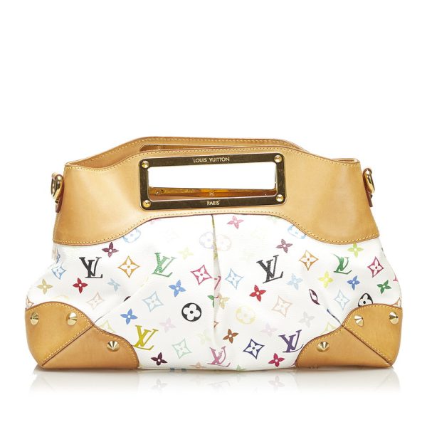 mkkl05hxq1g2uvj9 1 Louis Vuitton Monogram Multicolor Judy MM Chain Shoulder Bag White