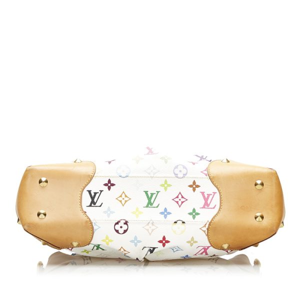 mkkl05hxq1g2uvj9 4 Louis Vuitton Monogram Multicolor Judy MM Chain Shoulder Bag White