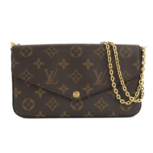 n2208 04 302047mi Louis Vuitton Pochette Felicie Monogram Chain Wallet 2WAY Clutch Bag