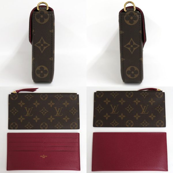 n2208 04 302047mi 03 Louis Vuitton Pochette Felicie Monogram Chain Wallet 2WAY Clutch Bag