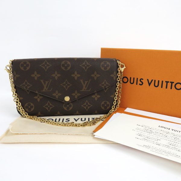 n2208 04 302047mi 09 Louis Vuitton Pochette Felicie Monogram Chain Wallet 2WAY Clutch Bag