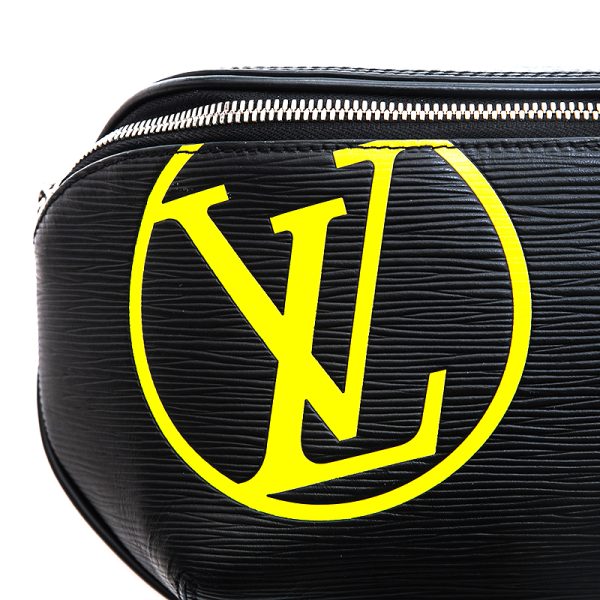 p12724 8 Louis Vuitton LV Circle Epi Bum Bag Body Black