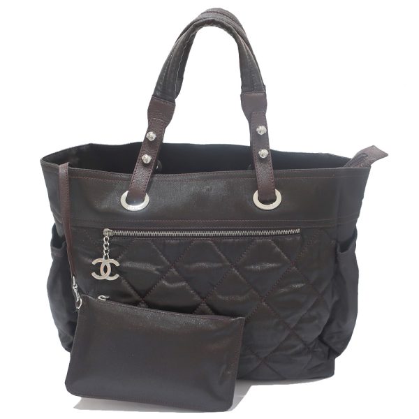 s2304 05 501591ik Chanel Paris with Pouch Coated Canvas Leather Tote Bag