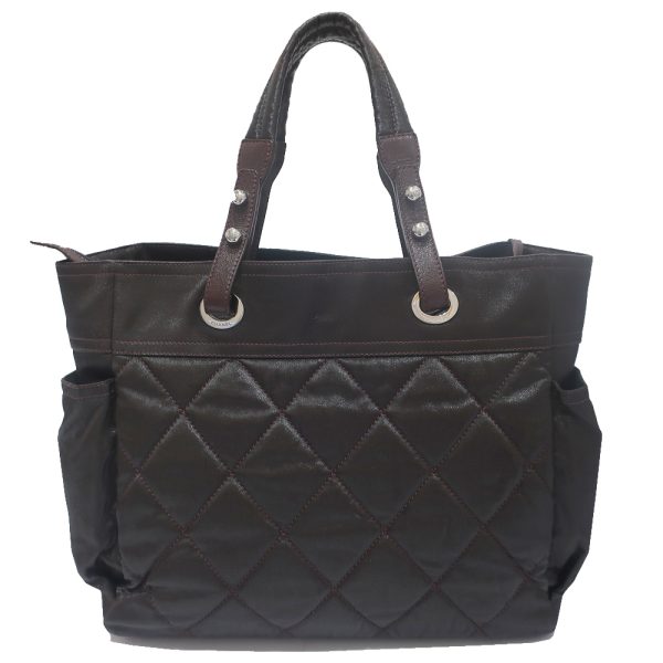 s2304 05 501591ik 01 Chanel Paris with Pouch Coated Canvas Leather Tote Bag