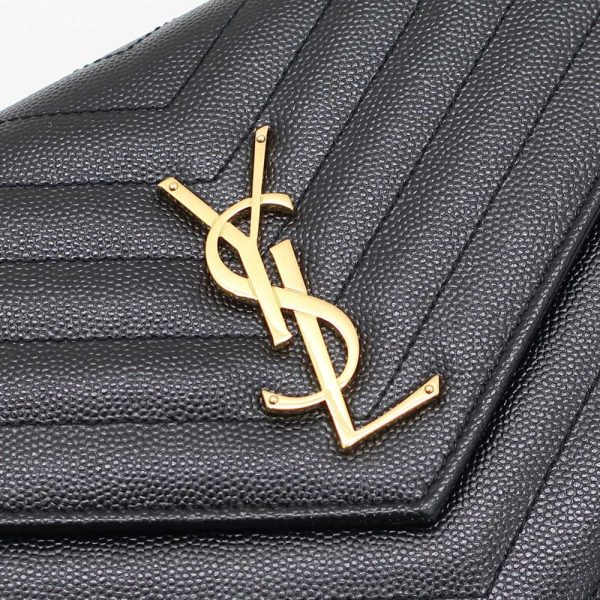 t2212 04 010026mn 07 Saint Laurent Logo Leather Chain Shoulder Bag