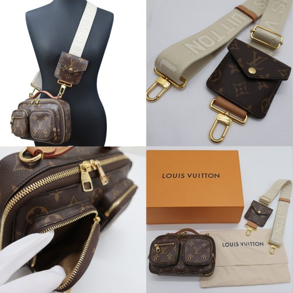 t2303 05 001590nt 09 Louis Vuitton Utility Crossbody Shoulder Bag Monogram Brown 2Way