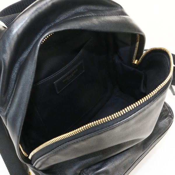 usdsl54961011003 Saint Laurent Backpack Rucksack Leather Black