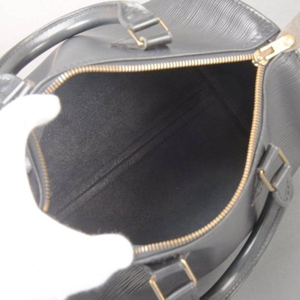 040518 320 8 Louis Vuitton Speedy 25 Handbag Epi Leather Noir Black