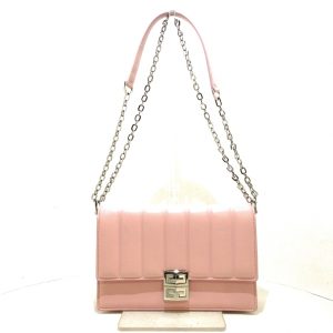 1 Givenchy 4G Quilted Shoulder Bag Chain Pink Leather