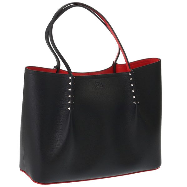 1 Christian Louboutin Cabarock Large Calf Leather Large Tote Bag Black