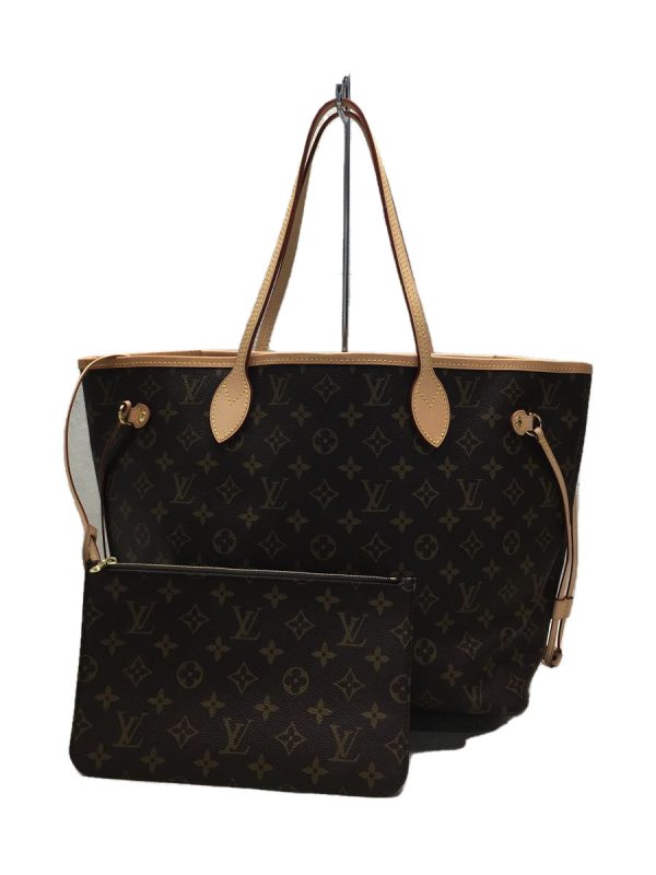 1 Louis Vuitton Neverfull MM Monogram Brown Tote Bag PVC