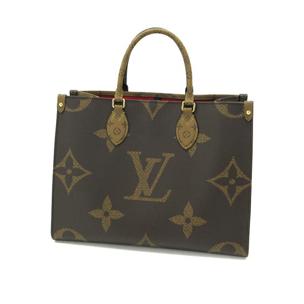 1 Louis Vuitton Monogram Reverse On The Go MM 2way Bag Tote Bag