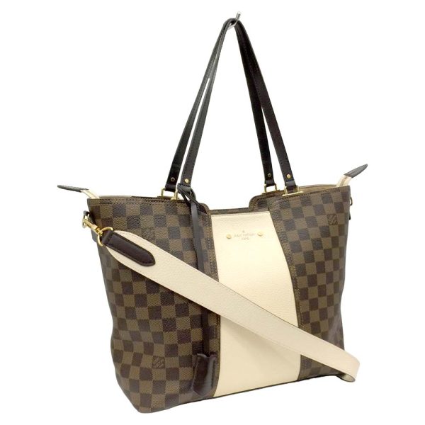 1 Louis Vuitton Jersey Damier Creme Shoulder Bag Brown