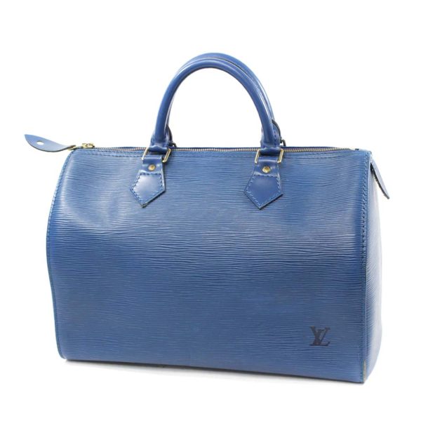 1 Louis Vuitton Epi Speedy 30 Mini Bag Handbag Blue Epi