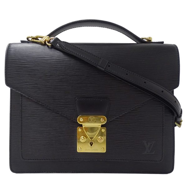 1 Louis Vuitton Epi Shoulder Bag Monceau Noir Black