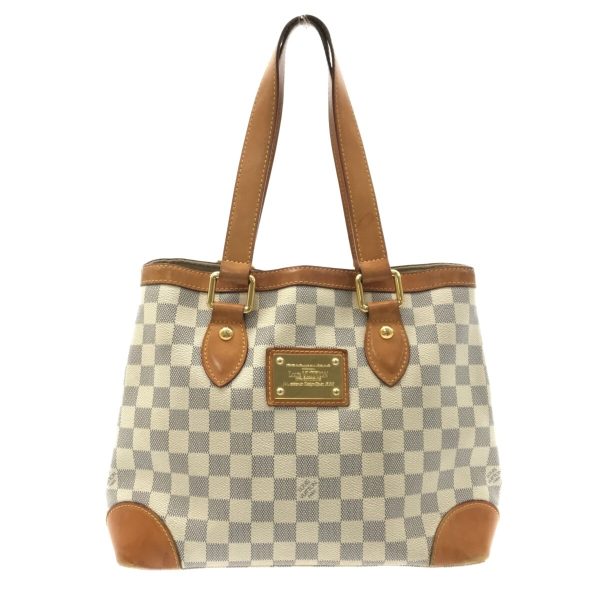 1 Louis Vuitton Hampstead PM Tote Bag Azure Damier Canvas