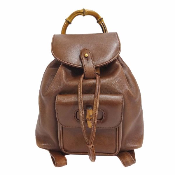 1 Gucci Bamboo Mini Backpack Daypack Brown