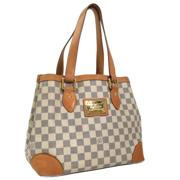 1 Louis Vuitton Hampstead PM Shoulder Bag Damier Azur Canvas White