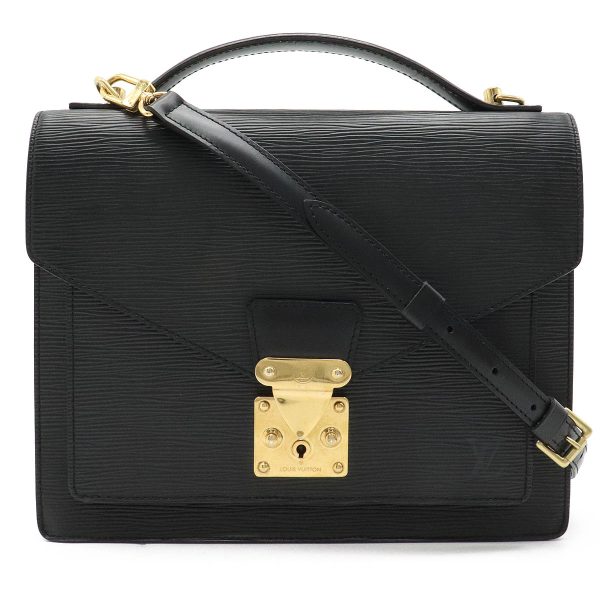 1 Louis Vuitton Epi Monceau Shoulder Bag Noir Black