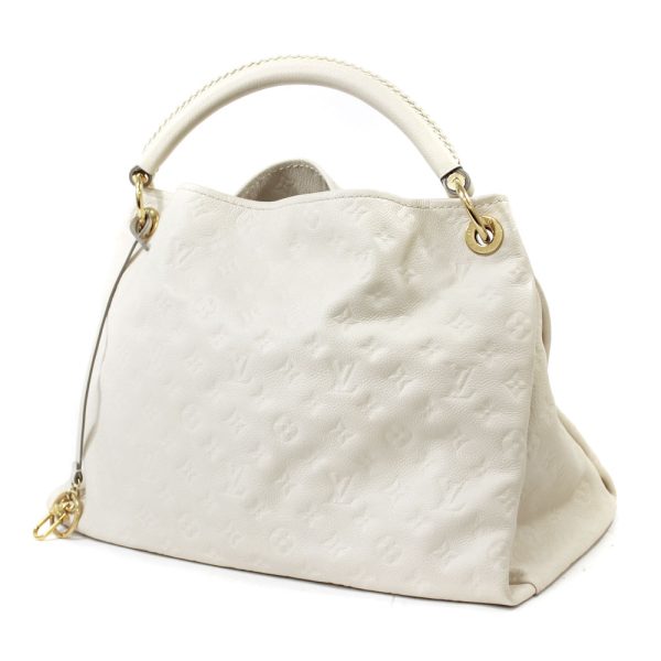 1 Louis Vuitton Artsy MM Shoulder Bag Neige White Monogram