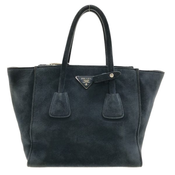 1 Prada Tote Bag Dark Navy Suede