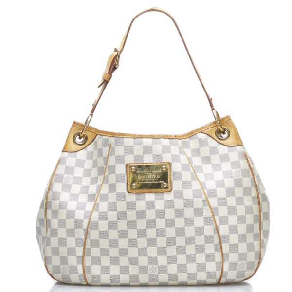 1 Louis Vuitton Damier Azur Galliera PM Shoulder Bag White