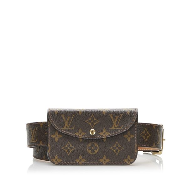 1 Louis Vuitton Monogram Sun Tulle Pochette Solo Waist Bag Brown