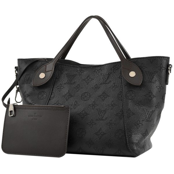 1 Louis Vuitton Hina PM Mahina Noir Shoulder Bag Black