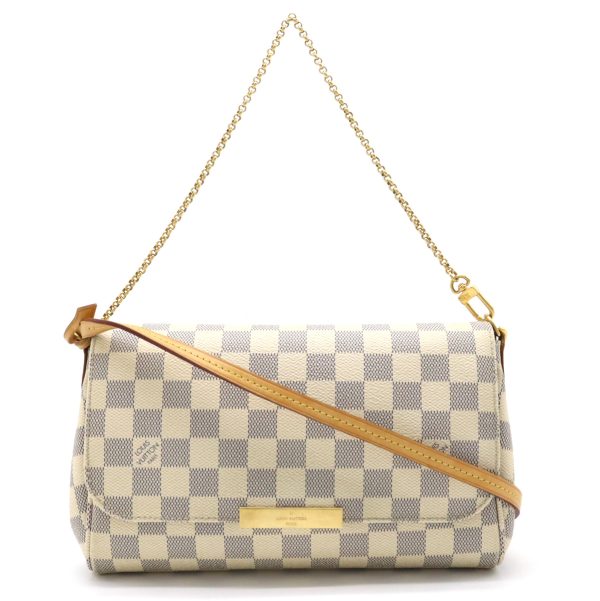 1 Louis Vuitton Damier Azur Favorite MM Accessory Pouch Clutch Bag