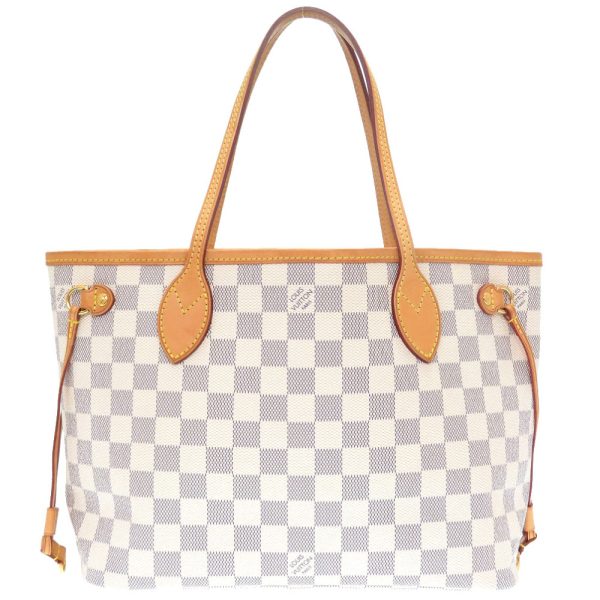 1 Louis Vuitton Damier Azur Neverfull PM Tote Bag