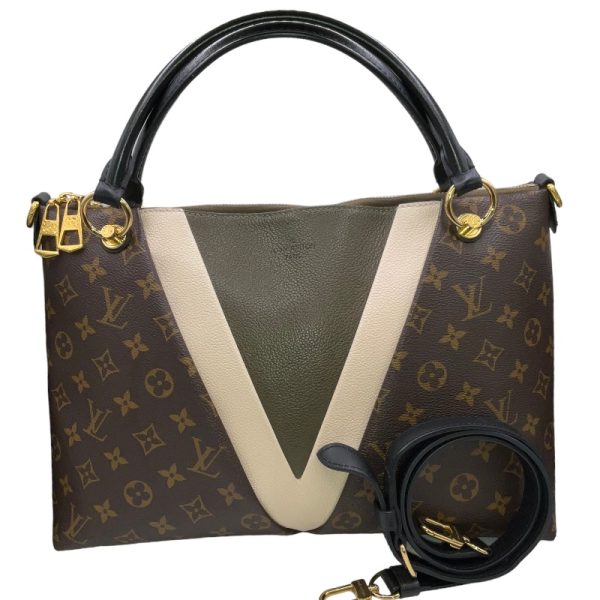 1 Louis Vuitton V Tote Shoulder Bag Monogram Noir Black