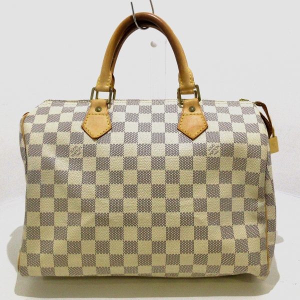 1 Louis Vuitton Speedy 30 Handbag Azure Damier