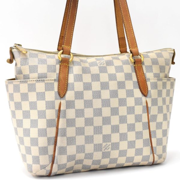 1 Louis Vuitton Totally PM Tote Shoulder Bag Damier Azur Ivory