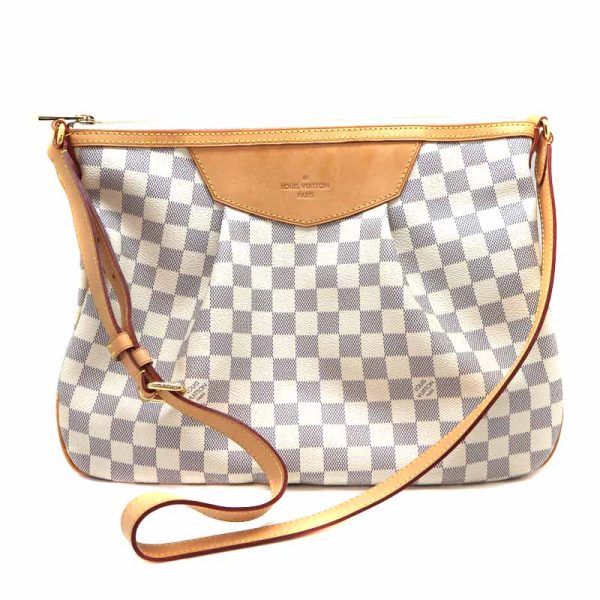 1 Louis Vuitton Siracusa MM Shoulder Bag Damier Canvas Azure