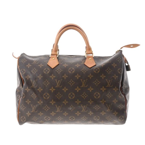 1 Louis Vuitton Monogram Speedy 35 Monogram Canvas Handbag Brown