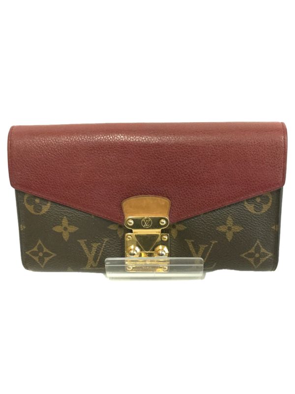 1 Louis Vuitton Portefeuil Pallas Noir Monogram Shoulder Bag Red