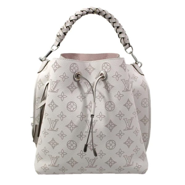 1 Louis Vuitton Mahina Mulia Shoulder Bag White Silver Hardware