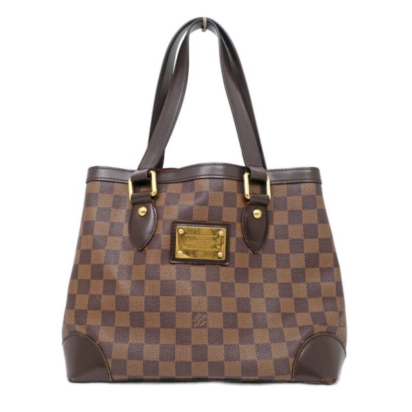 1 Louis Vuitton Hampstead PM Tote Bag Handbag Damier Dark Brown