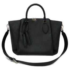1 Yves Saint Laurent Cassandra Shoulder Handbag Calfskin Black