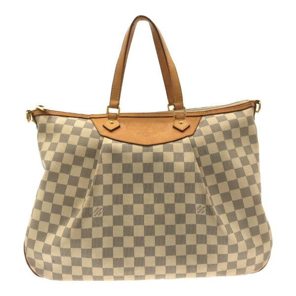 1 Louis Vuitton Siracusa GM Handbag Azur Damier Azur Canvas