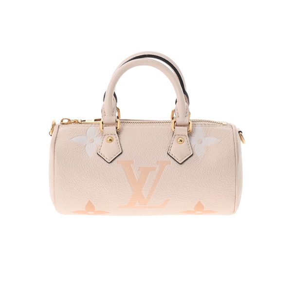 1 Louis Vuitton Emplant Papillon BB Cream Saffron Monogram Implant Handbag