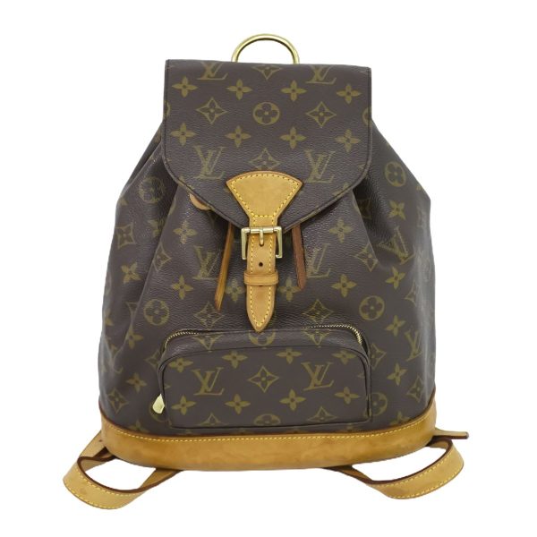 1 Louis Vuitton Montsouris MM Rucksack Backpack Monogram Brown