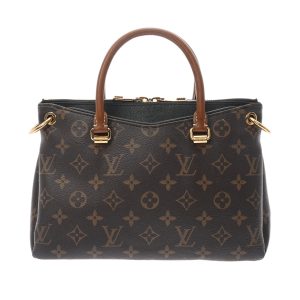 1 Louis Vuitton Pochette Steamer Second Clutch Bag Coated Canvas Leather Monogram Brown