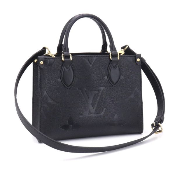 1 Louis Vuitton On The Go PM 2way Bag Monogram Emplant Noir Black