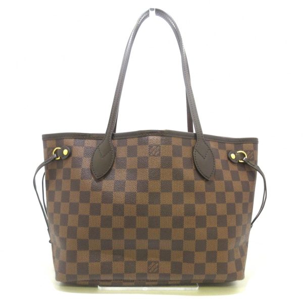 1 Louis Vuitton Neverfull PM Tote Bag Ebene Damier Canvas