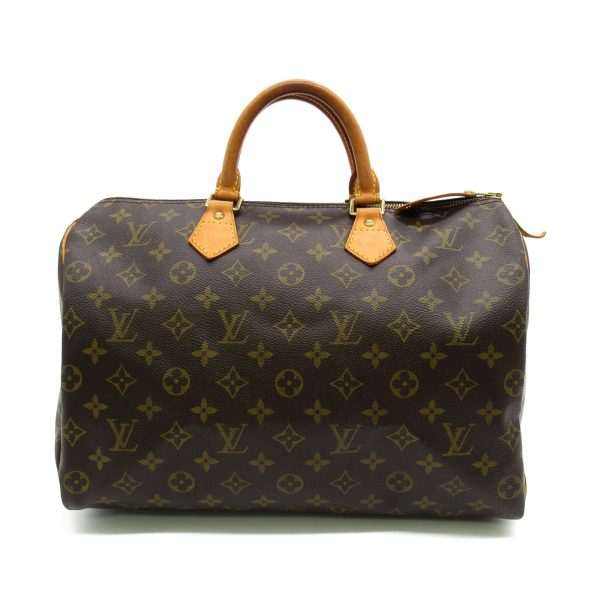 1 Louis Vuitton Speedy 35 Handbag PVC Coated Canvas Monogram