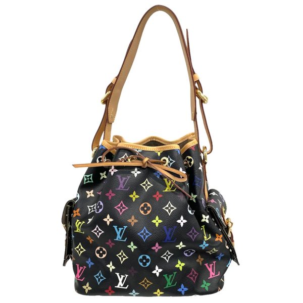 1 Louis Vuitton Multicolor Petite Noe Shoulder Bag Black Gold Metal Fittings