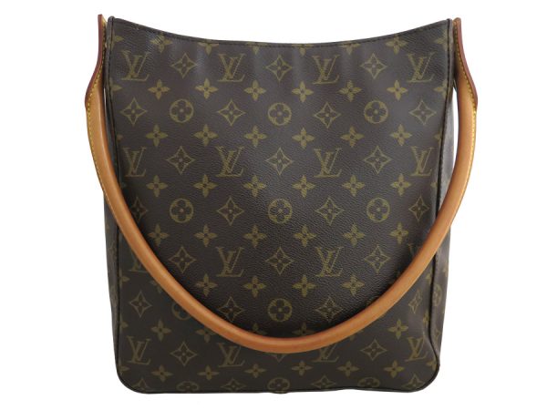 1 Louis Vuitton Monogram Looping MM Shoulder Bag One Shoulder Brown x Gold Hardware