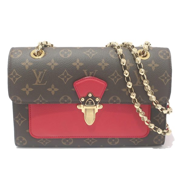 1 Louis Vuitton Vavin Chain Shoulder Bag Monogram Canvas Leather Red