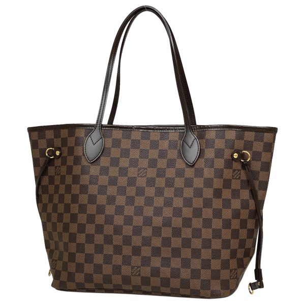 1 Louis Vuitton Neverfull MM Shoulder Bag Shopping Tote Bag Damier Brown